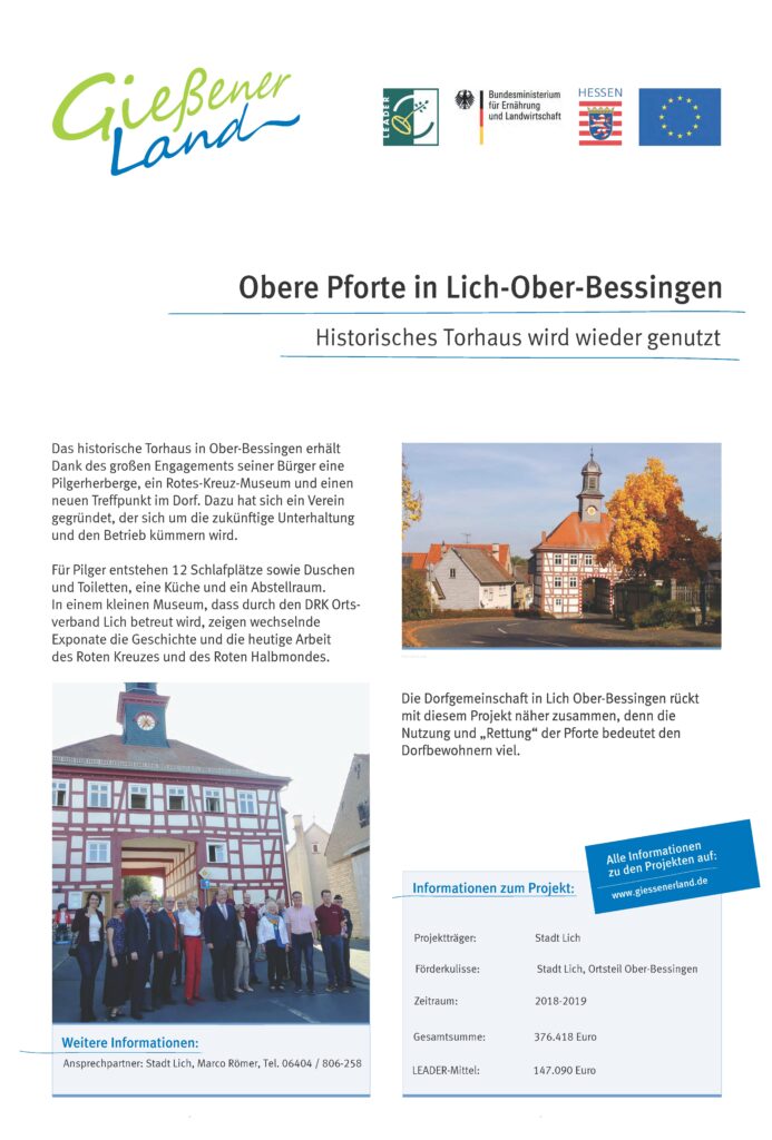 Projektposter: Lich Pforte – Region GießenerLand e.V.