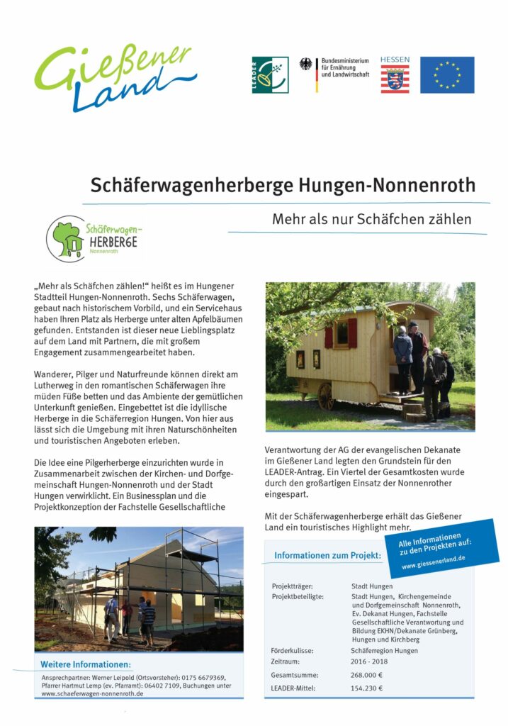 Projektposter: Hungen Schäferwagen – Region GießenerLand e.V.