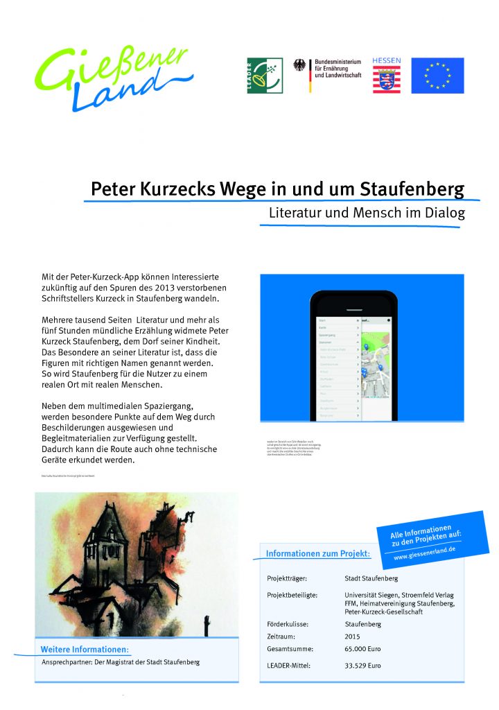 Projektposter: Staufenberg Kurzeck – Region GießenerLand e.V.