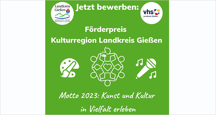 Read more about the article bis 15. Januar: Förderpreis Kulturregion Landkreis Gießen