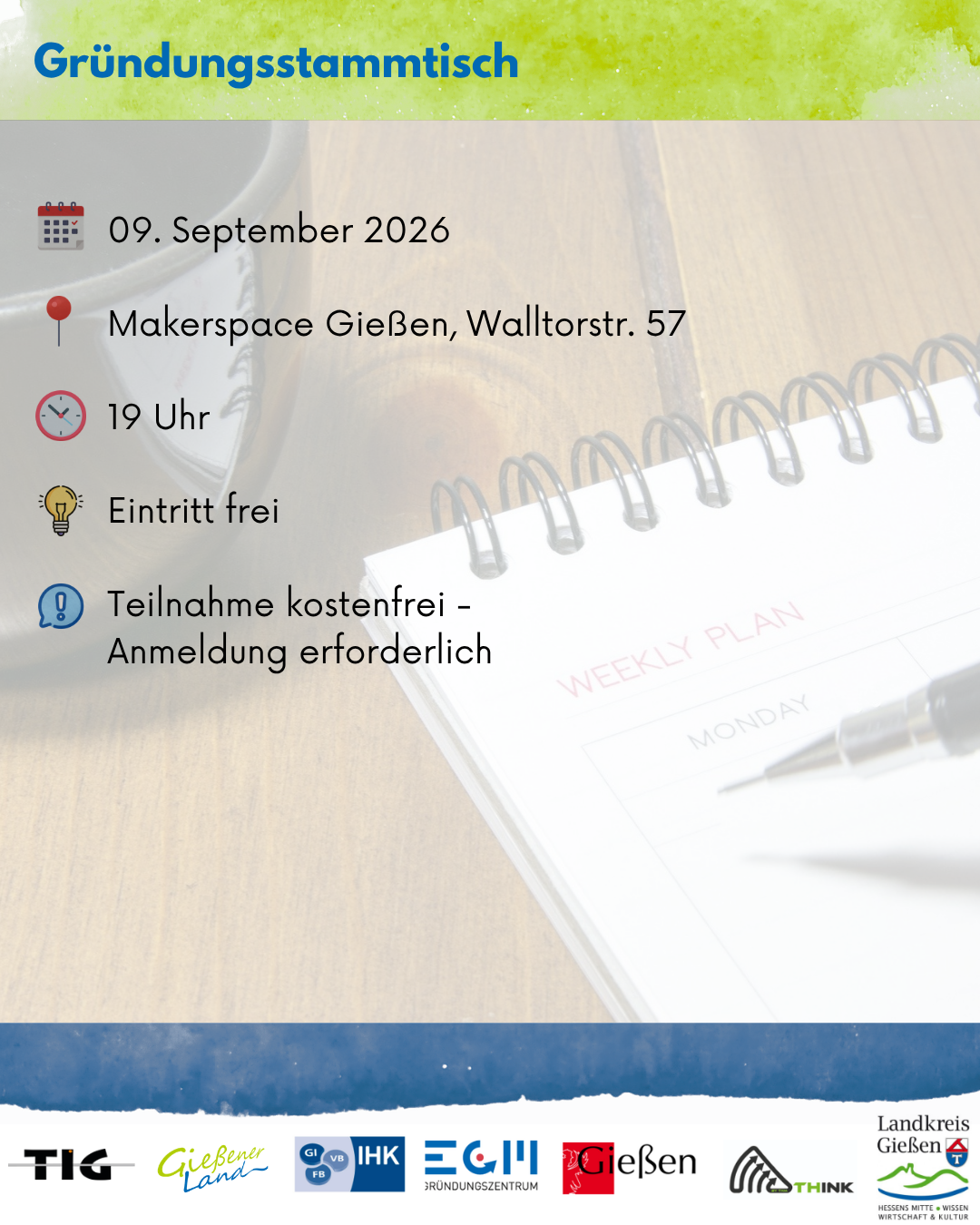 Du betrachtest gerade Wirtschaftspaten beim Gründungsstammtisch 9. September 2026